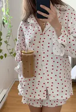 moi d'abord Ensemble Pyjama coeurs à volants