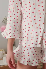 moi d'abord Ensemble Pyjama coeurs à volants