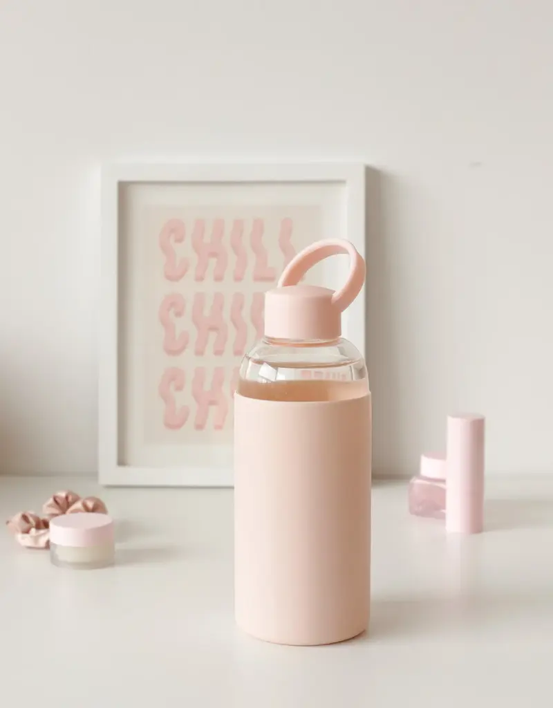 moi d'abord Bouteille d'eau en verre avec poignée