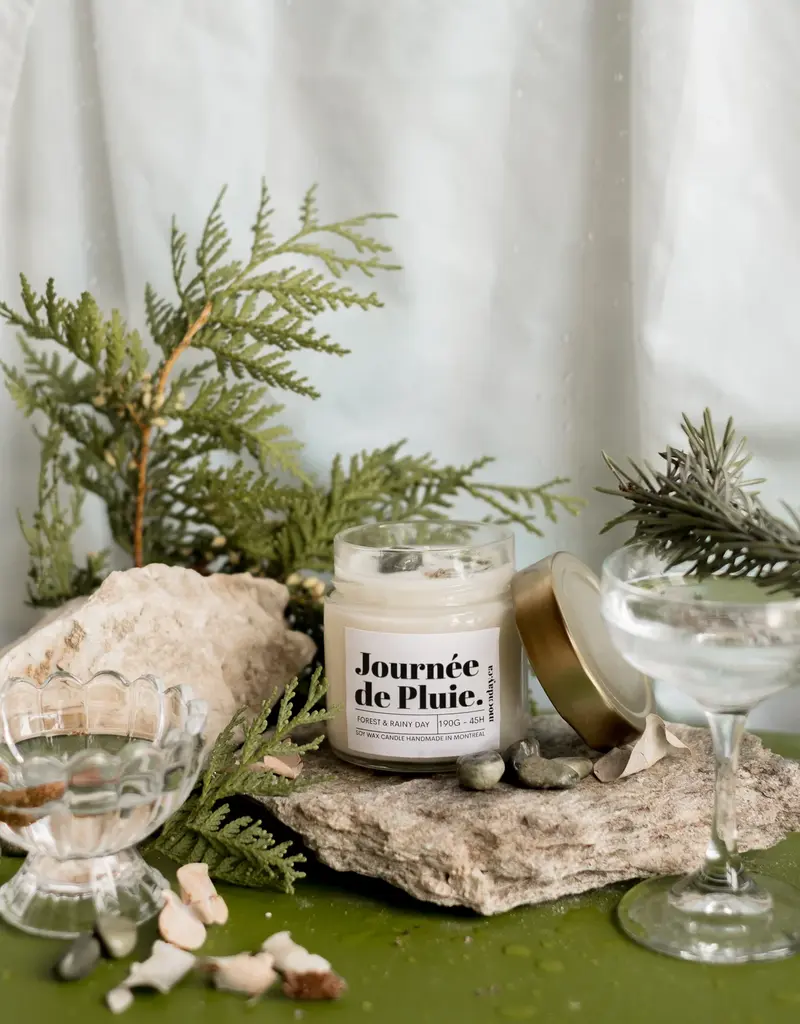 Moonday Chandelle cire de soya Journée de pluie