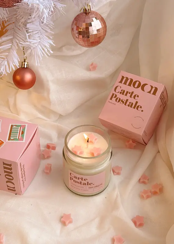 Moonday Chandelle cire de soya Carte Postale