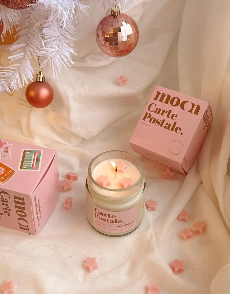 Moonday Chandelle cire de soya Carte Postale