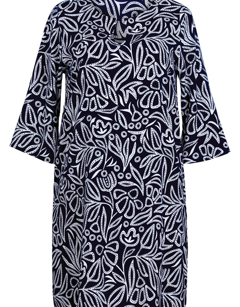 Anita Sortie de plage Salla 8134 Marine et blanc