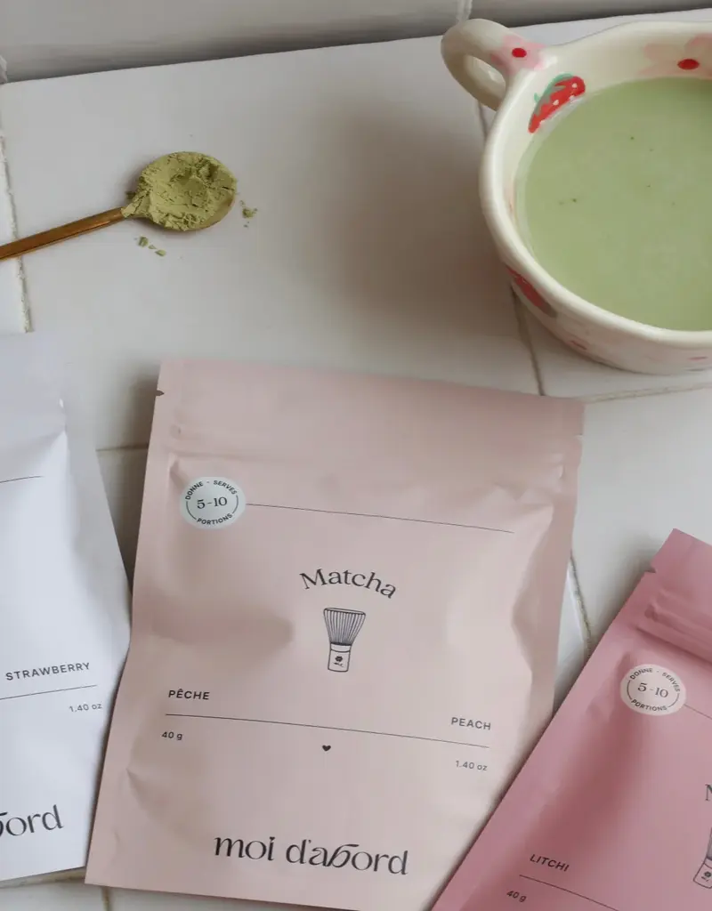 moi d'abord Thé matcha Pêche
