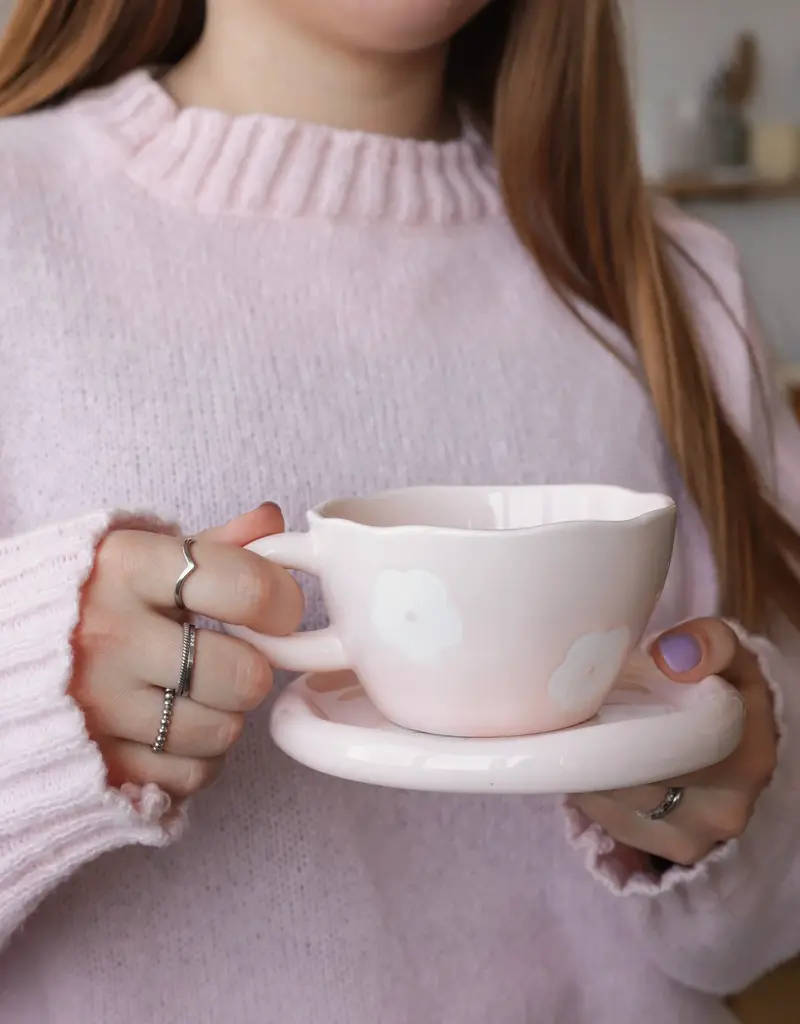 moi d'abord Tasse et soucoupe Lily rose