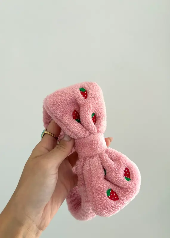 moi d'abord Bandeau fraises brodées