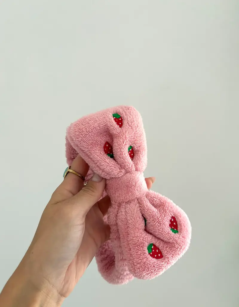 moi d'abord Bandeau fraises brodées