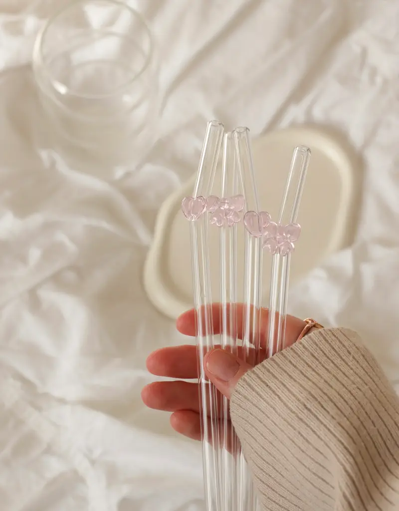 moi d'abord Ensemble de pailles coeurs & boucles