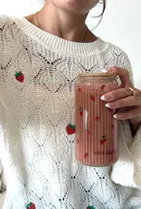 moi d'abord Tumbler en verre Pique-Nique de fraises