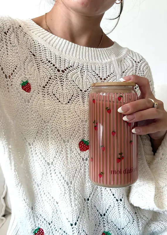 moi d'abord Tumbler en verre Pique-Nique de fraises