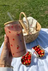 moi d'abord Tumbler en verre Pique-Nique de fraises
