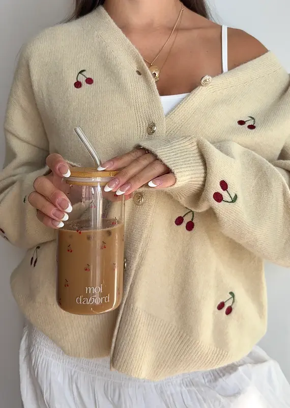 moi d'abord Tumbler en verre Cerisette