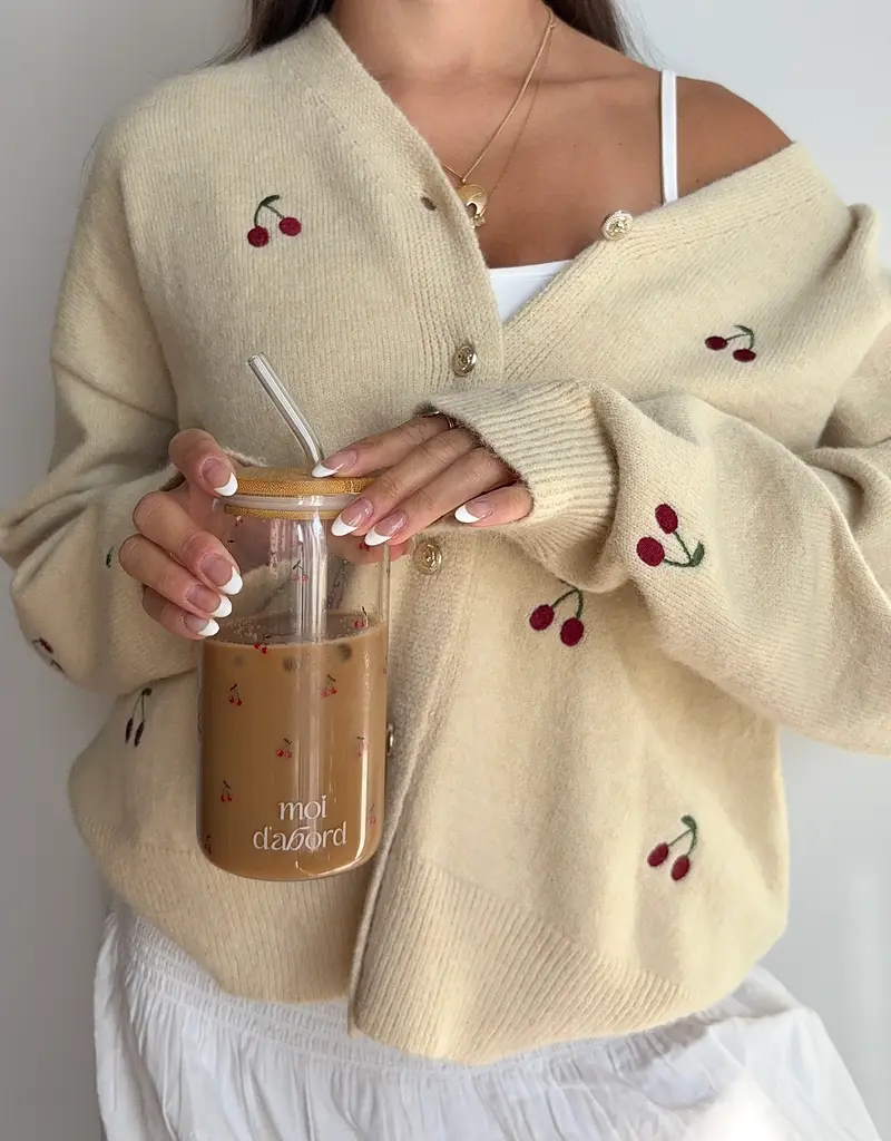 moi d'abord Tumbler en verre Cerisette