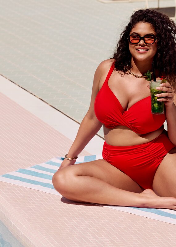 Elomi Haut de bikini Plain Sailing  ES7285 rouge LAA
