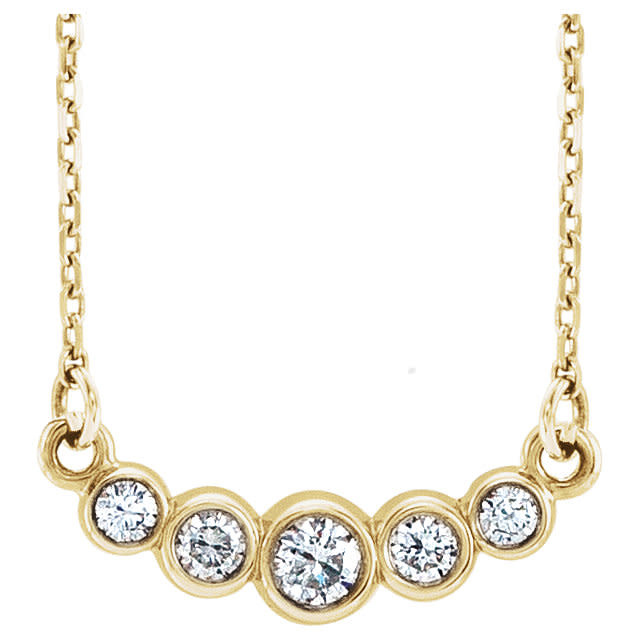 14k Yellow Gold Diamond Necklace
