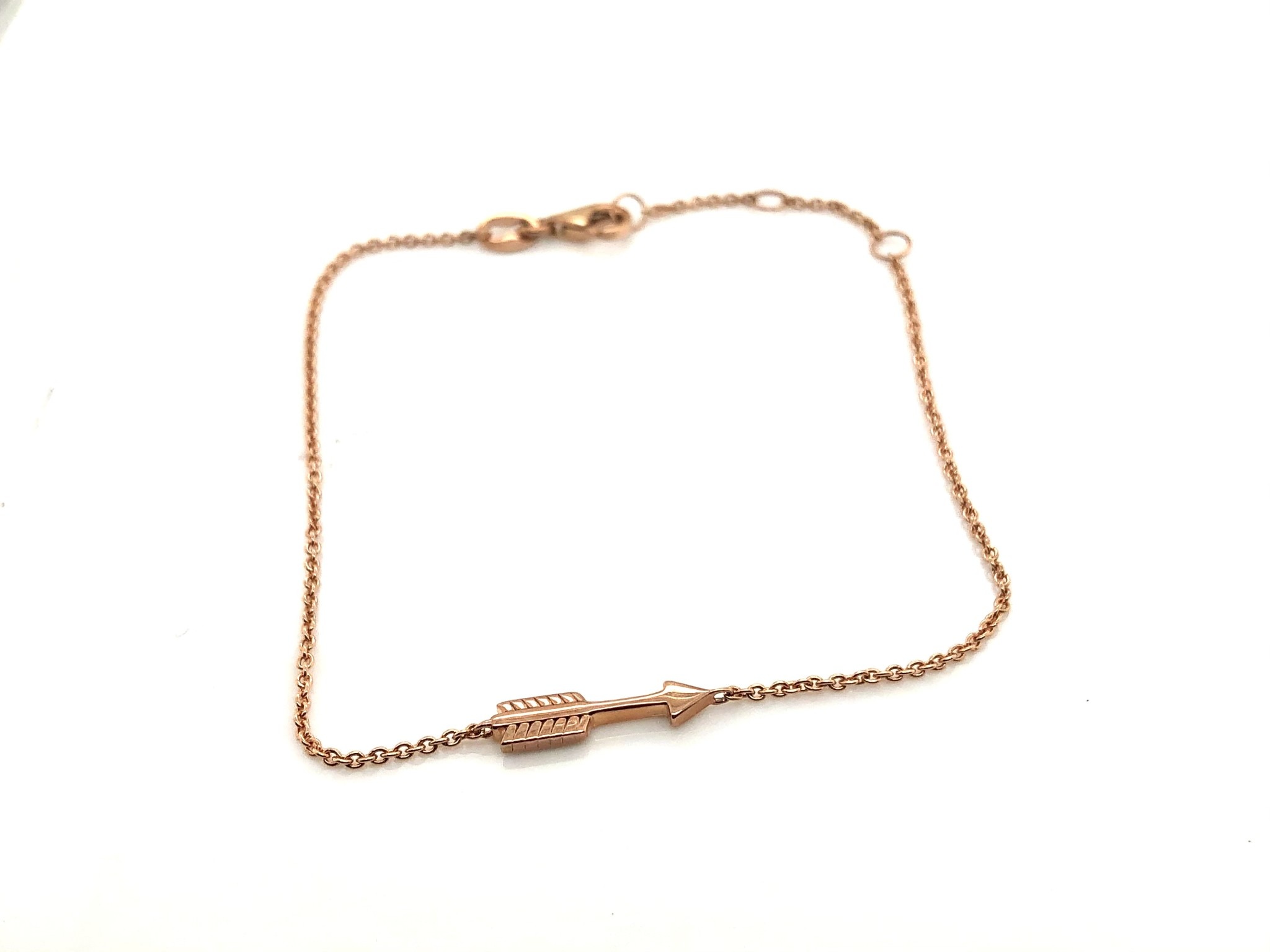 10K Rose Gold Arrow Bracelet