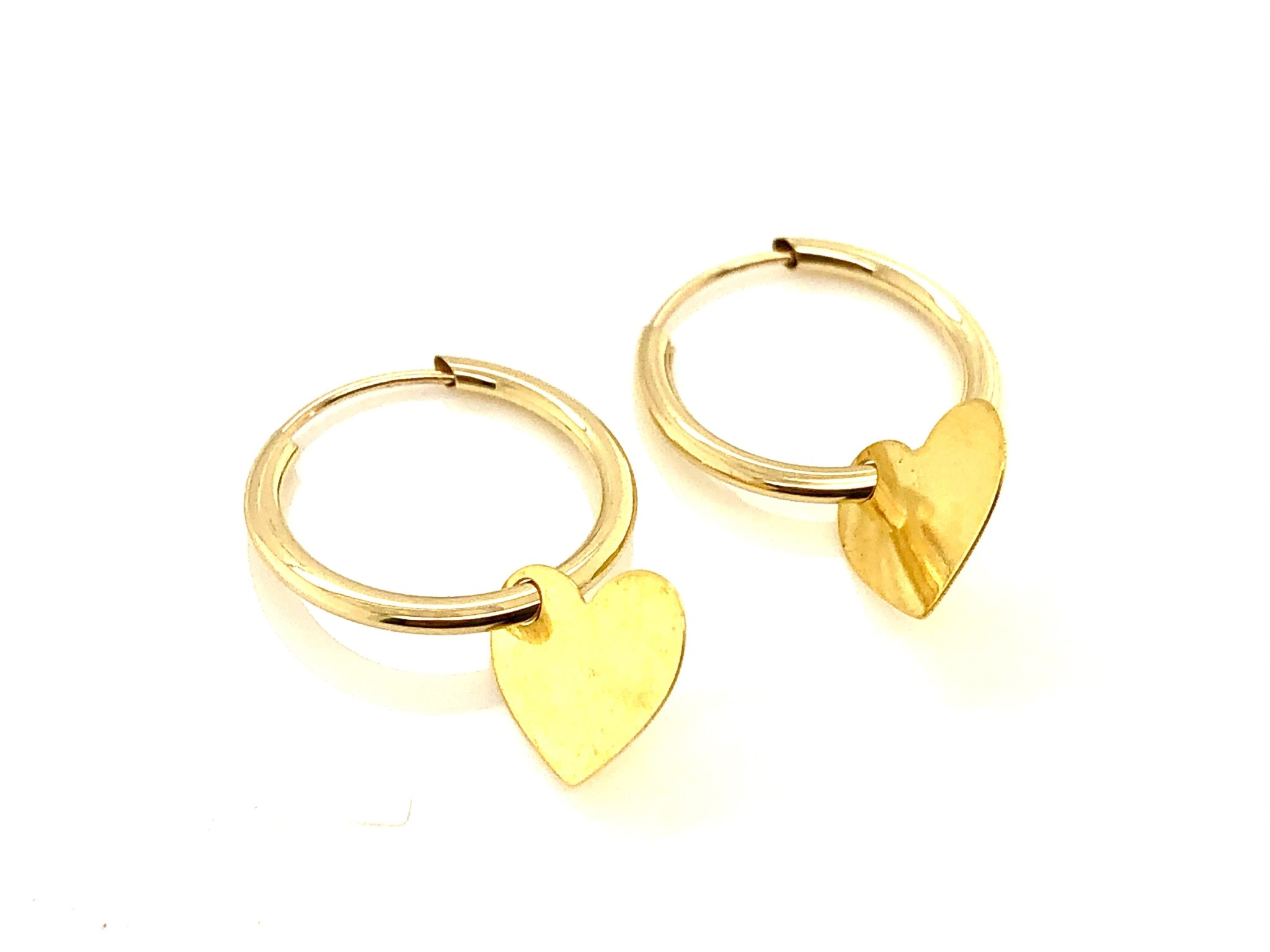 14K Yellow Gold Heart Earrings 14K Yellow Gold Heart Earrings
