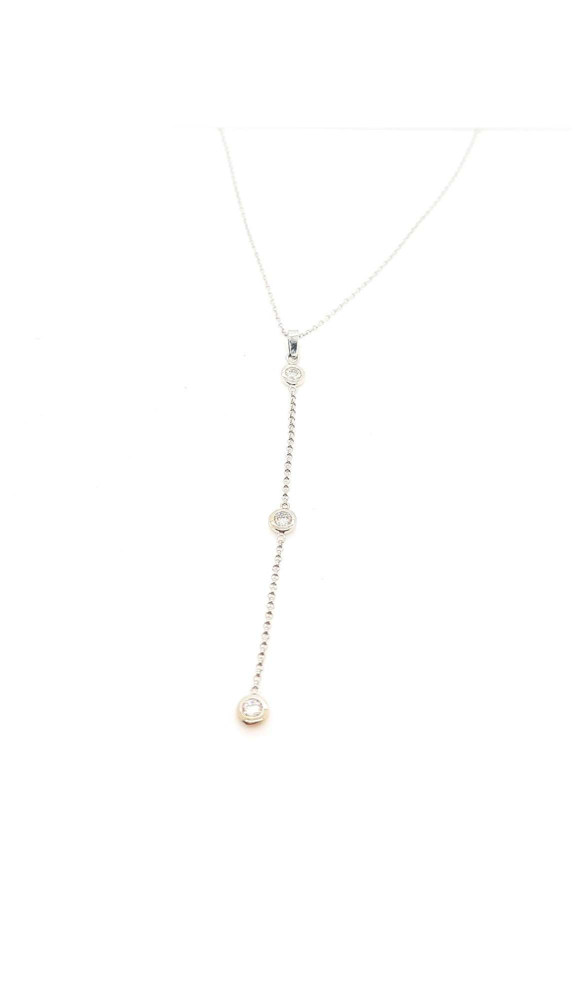 Pendant Enhancer for Station Necklace, 14kt white gold