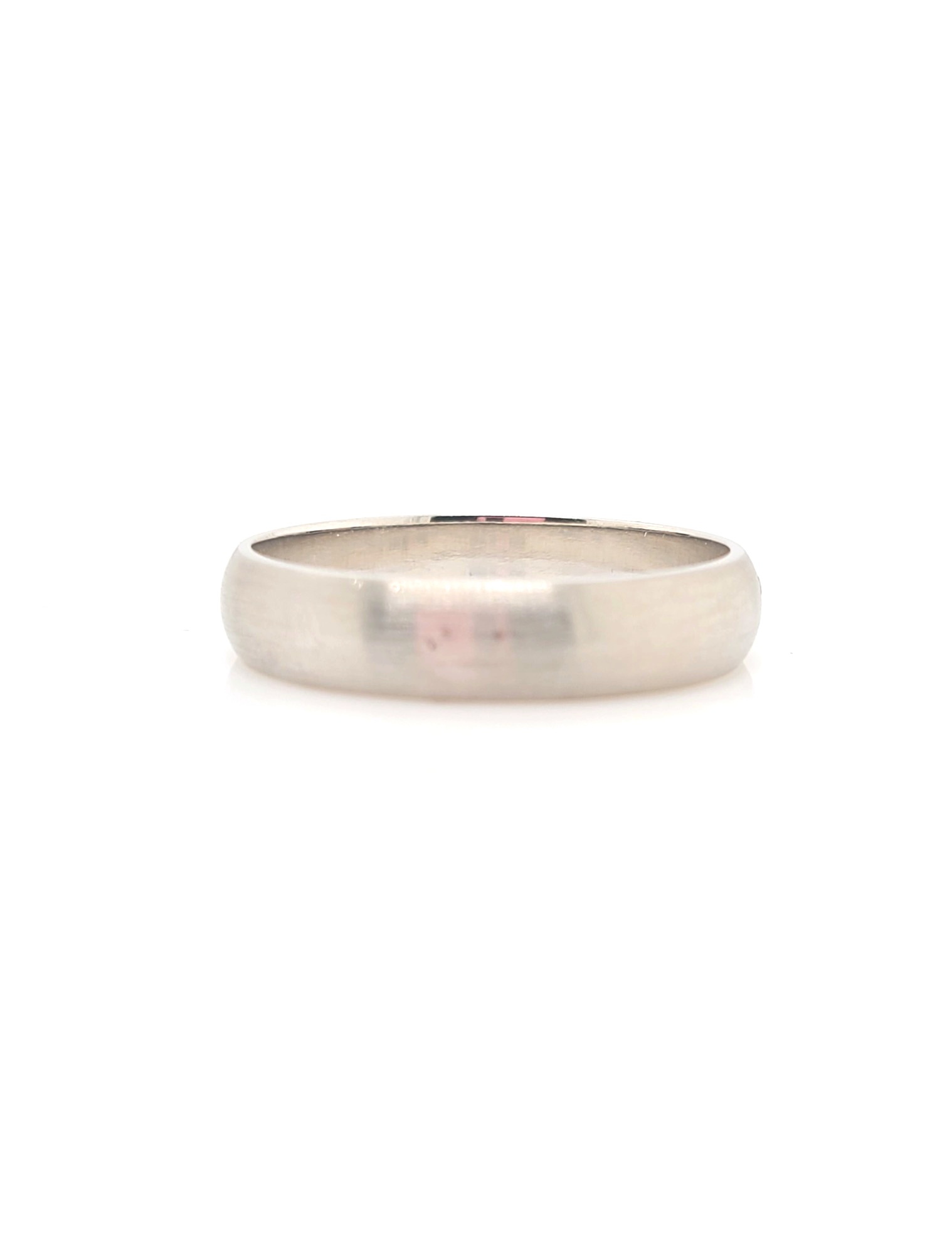 14kt White Gold Half Round Size 13.75, 5mm