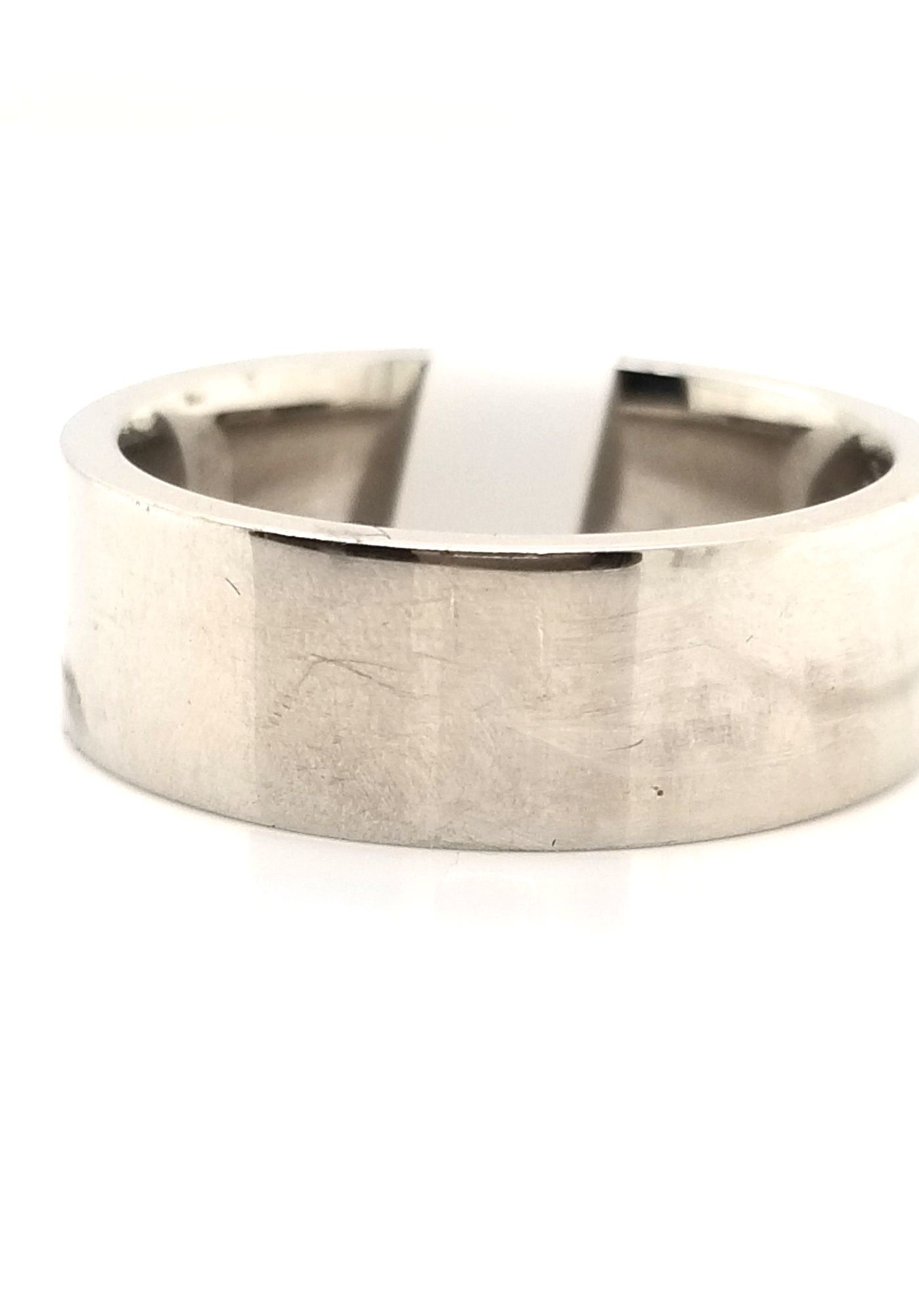 Palladium Ring, size 8.5, flat comfort fit