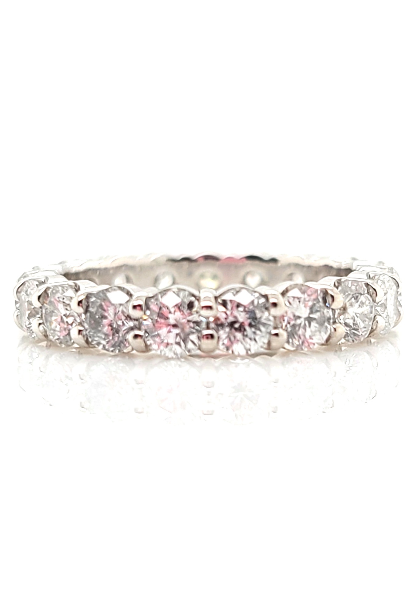 14kt wg Eternity band 2.65cttw E, SI1-SI2