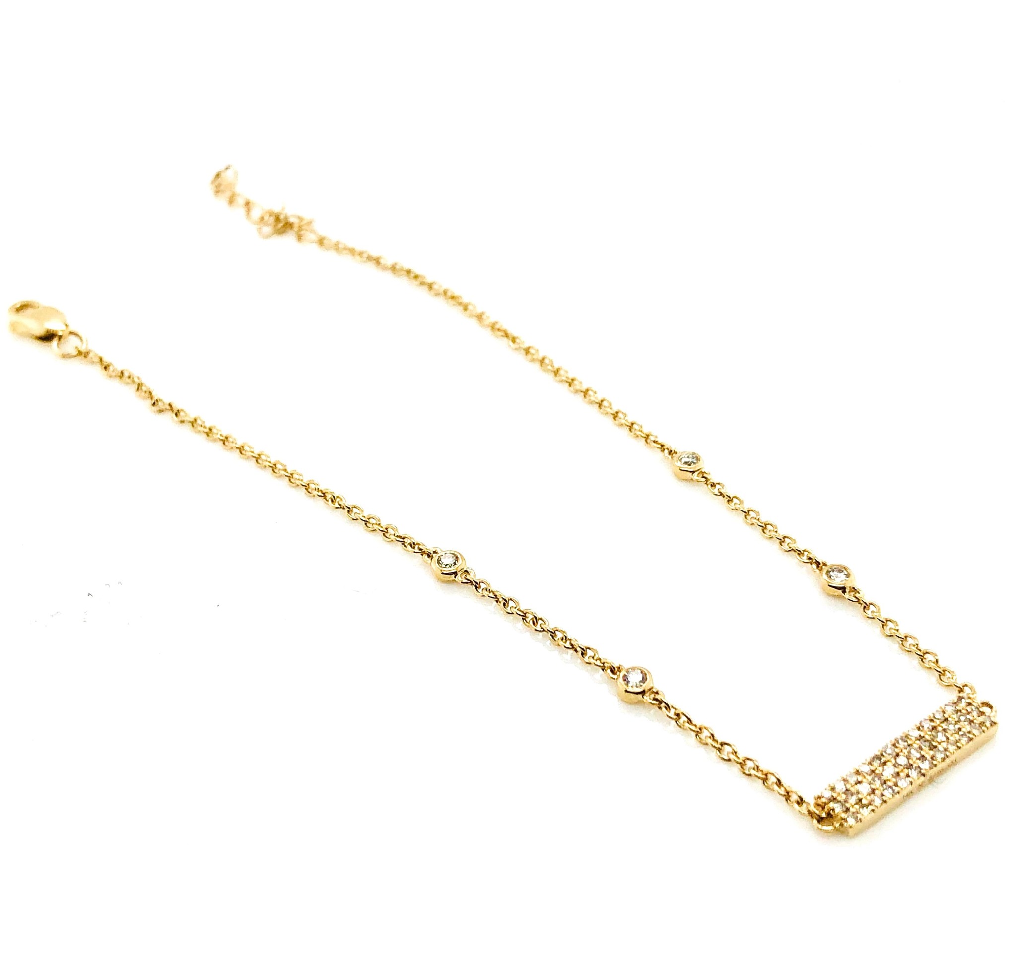 14K Yellow Gold 0.26ctw Diamond Bracelet