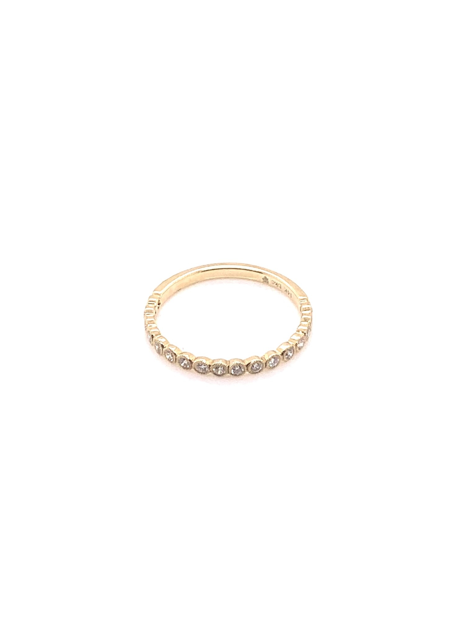 14KY BK .20cttw Bezel Set Dia Band
