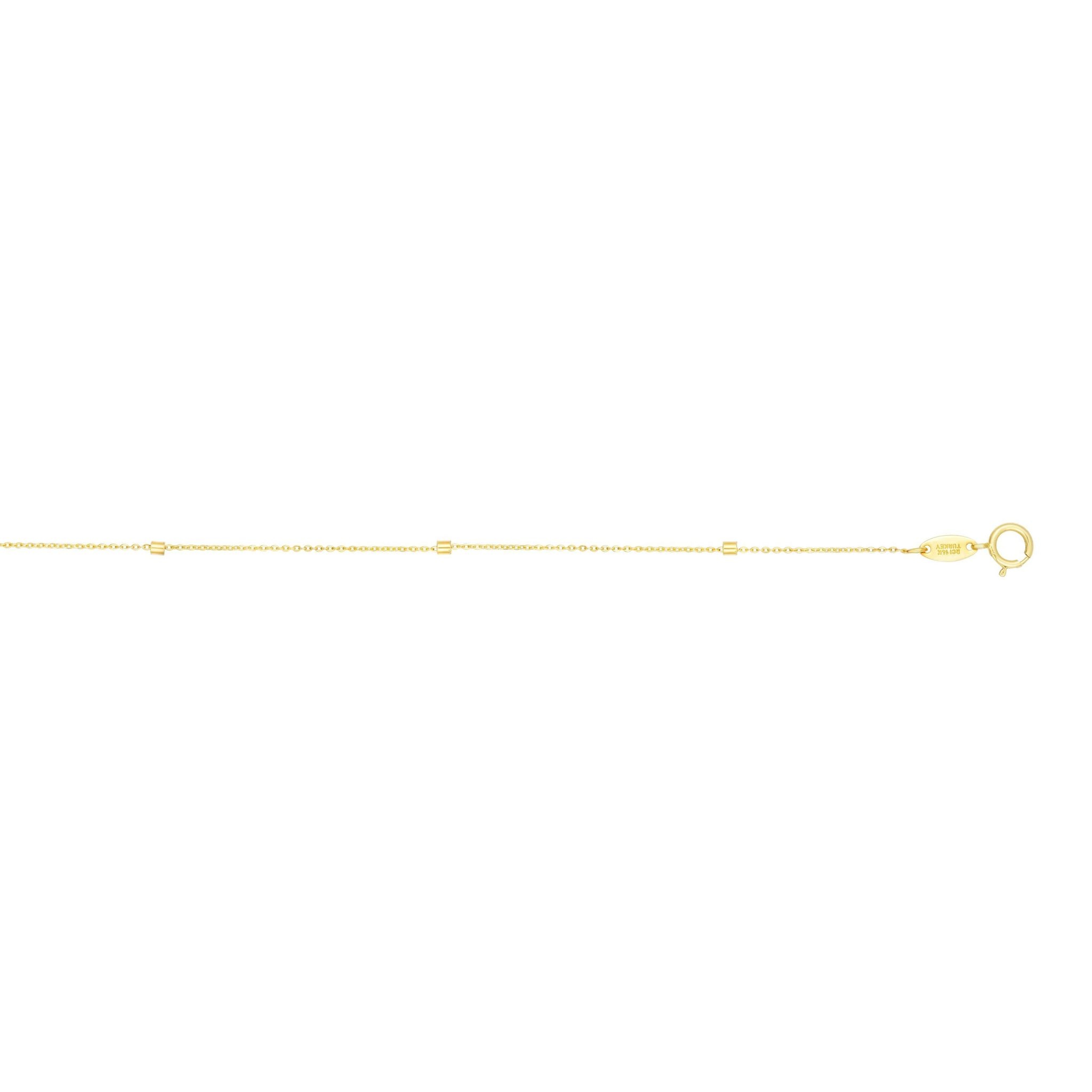 14K yellow 18in 1.5mm saturn chain w/ spring ring clasp