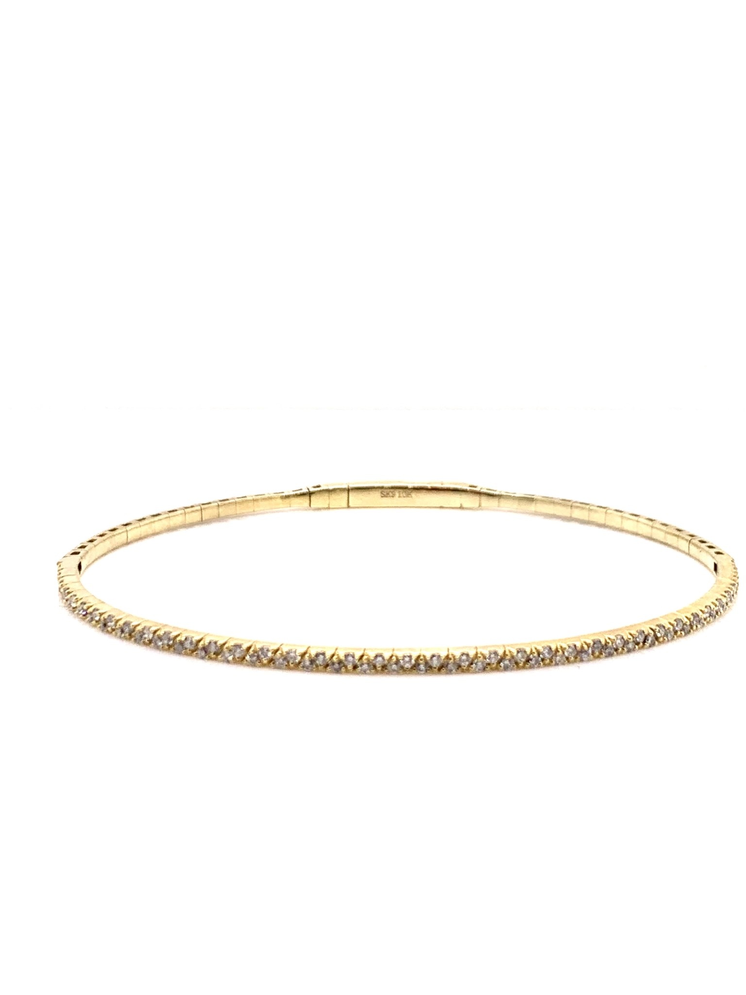 10K yellow gold diamond flex bangle 0.50ct