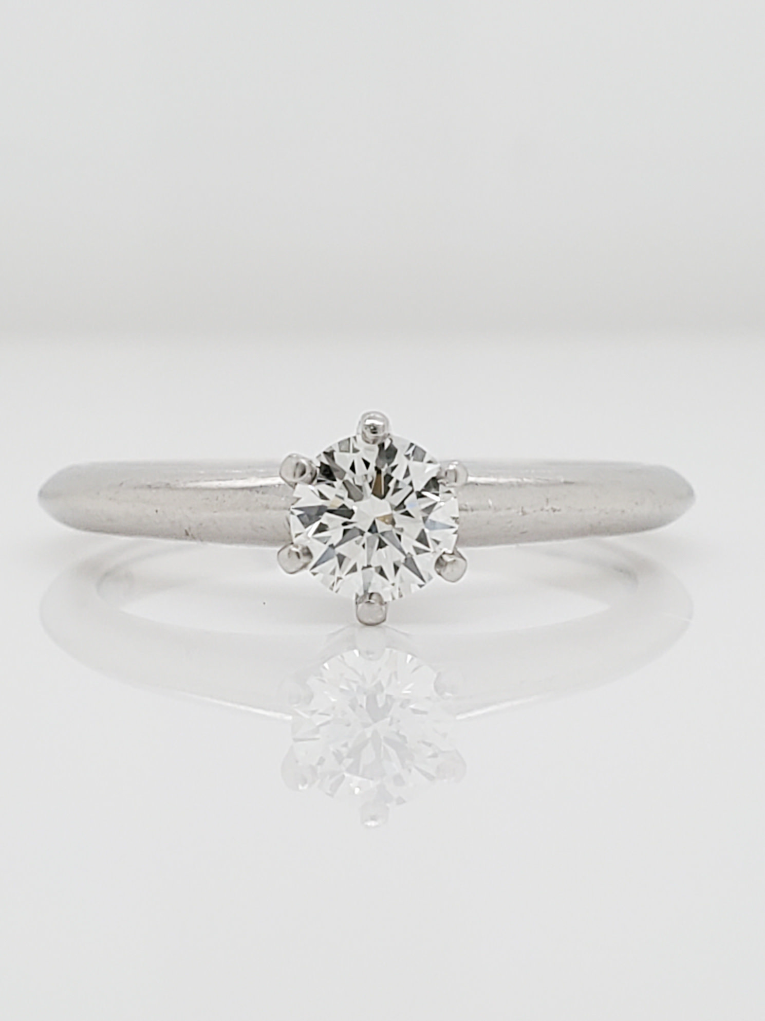 Platinum 0.35CT Tiffany & Co. Engagement Ring, G/VVS2