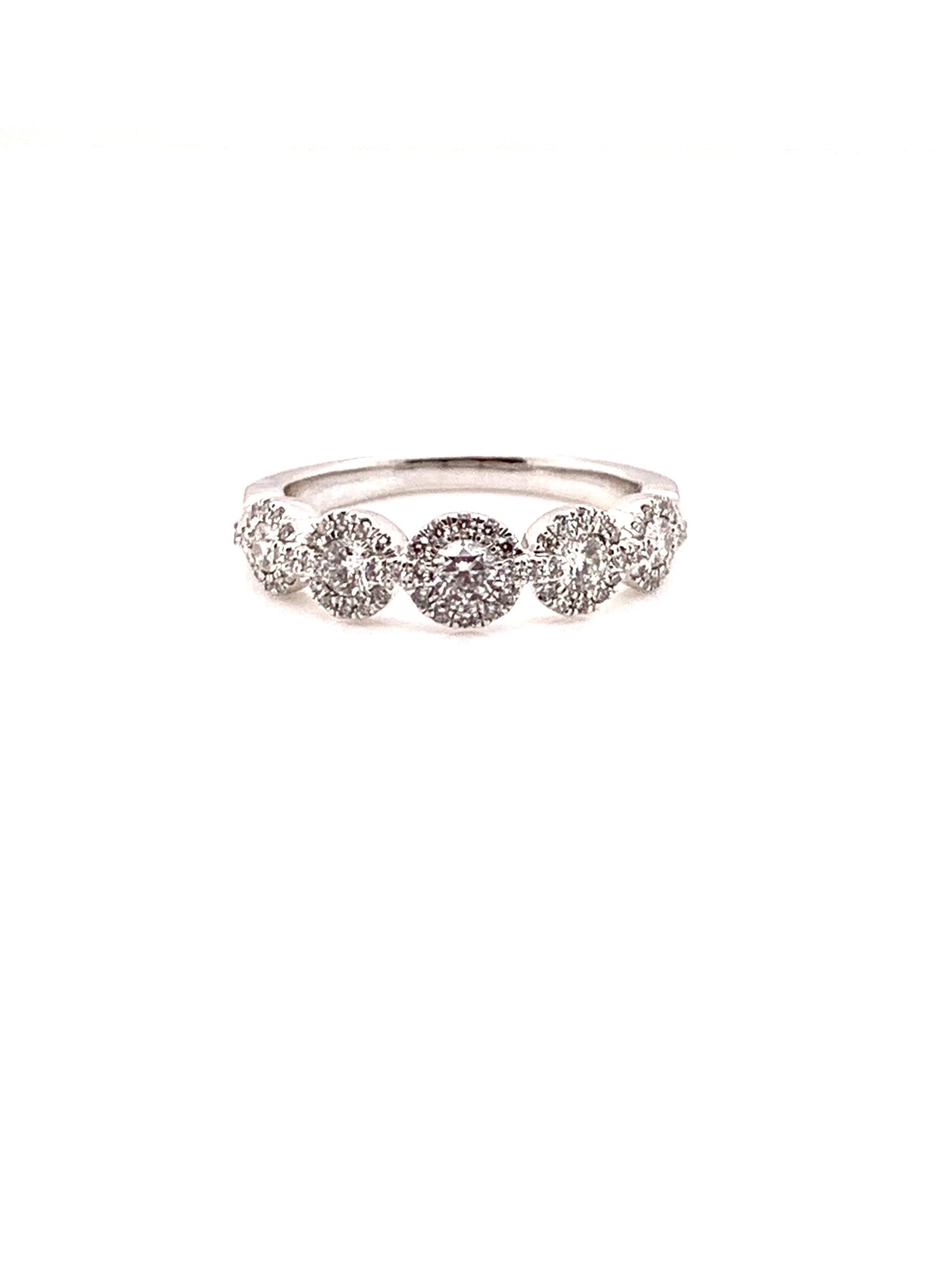 14K white gold diamond band 0.625ct