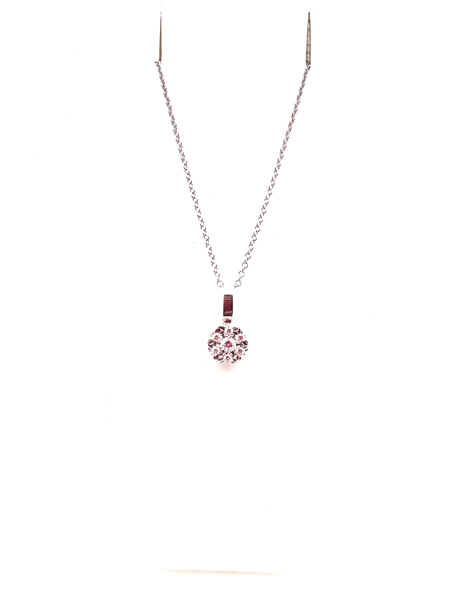 18K white gold 0.11ct diamond pendant