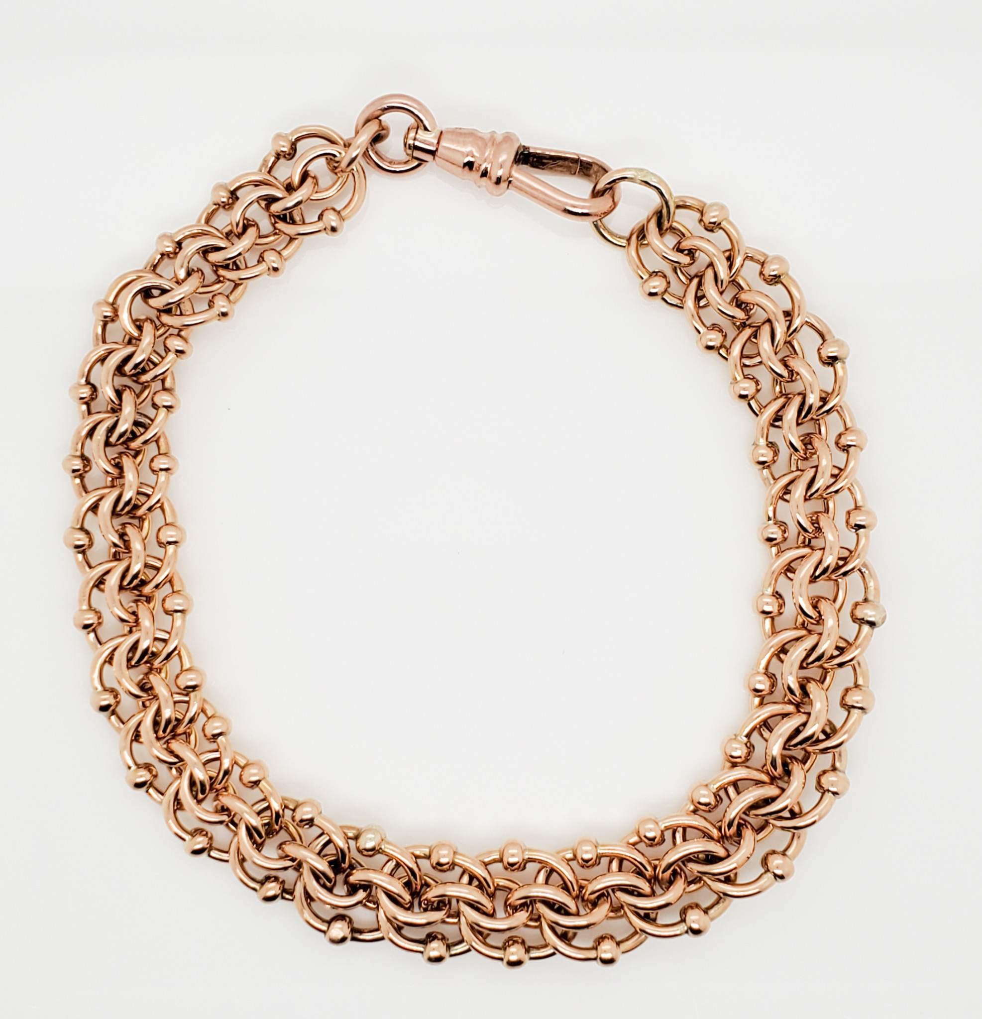 14KT Antique Yellow Gold 8" Bracelet