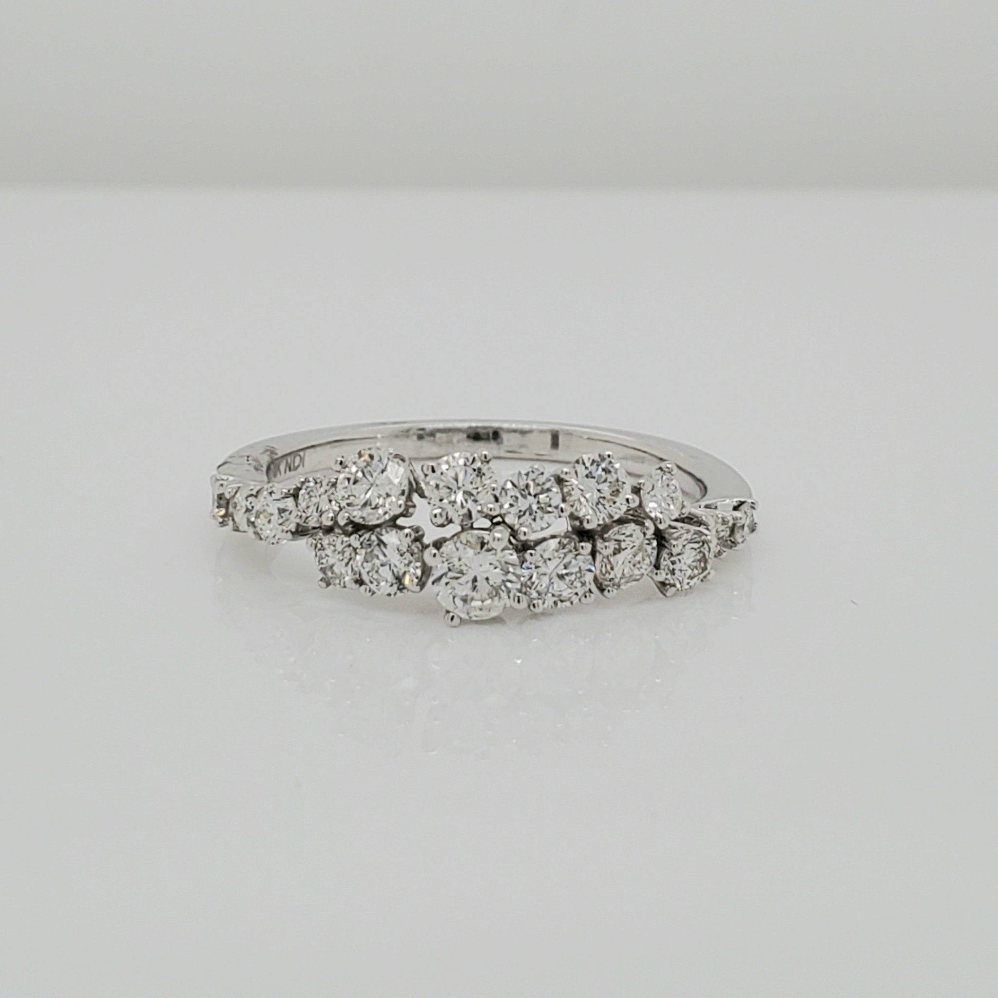 14KT WG Diamond Crossover Band 1.0 CTTW