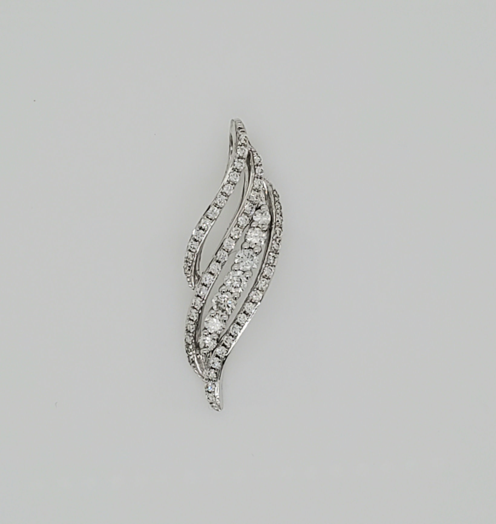 14KT WG Diamond Wing Pendant 0.38 CTW