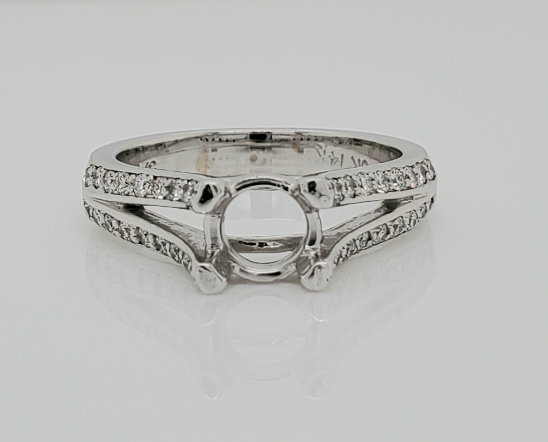 14KT WG Dia Engagement Ring Setting 0.36 CTW