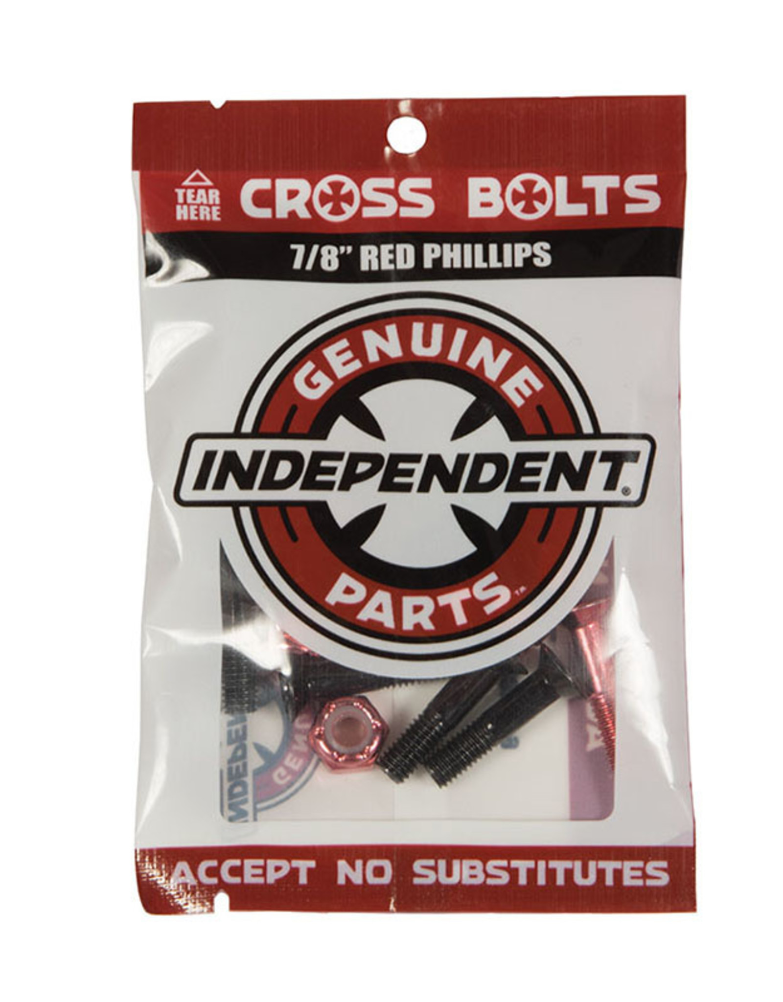 Independent HARDWARE PHILLIPS 7/8IN BLK/RED