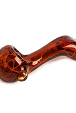 Red Eye Glass 2209A AMBER VAN HALEN SHERLOCK PIPE W ASH CATCHER