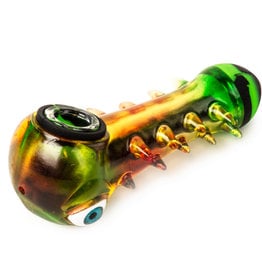 LIT TS169 4.25" Silicone Monster Hand Pipe GRN/BLK