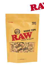 RAW RAW PRE ROLL UNBLEACHED TIPS 180 BAG