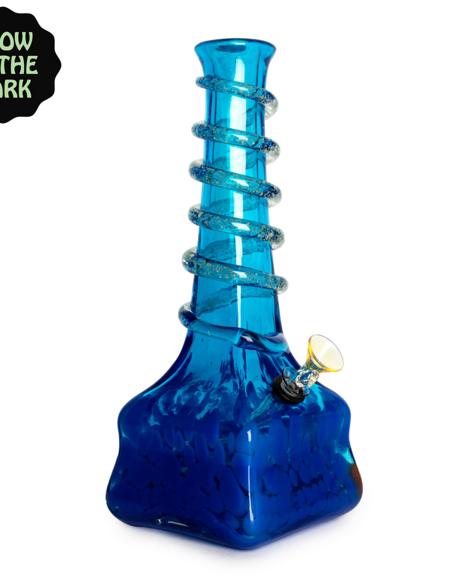 Retro Glass R93 Retro Glass 12" Tall Vigor Water Pipe W/Glow In The Dark Wrap