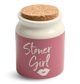 JAR780PI Stoner Girl Ceramic Stash Jar - Pink