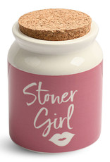 JAR780PI Stoner Girl Ceramic Stash Jar - Pink