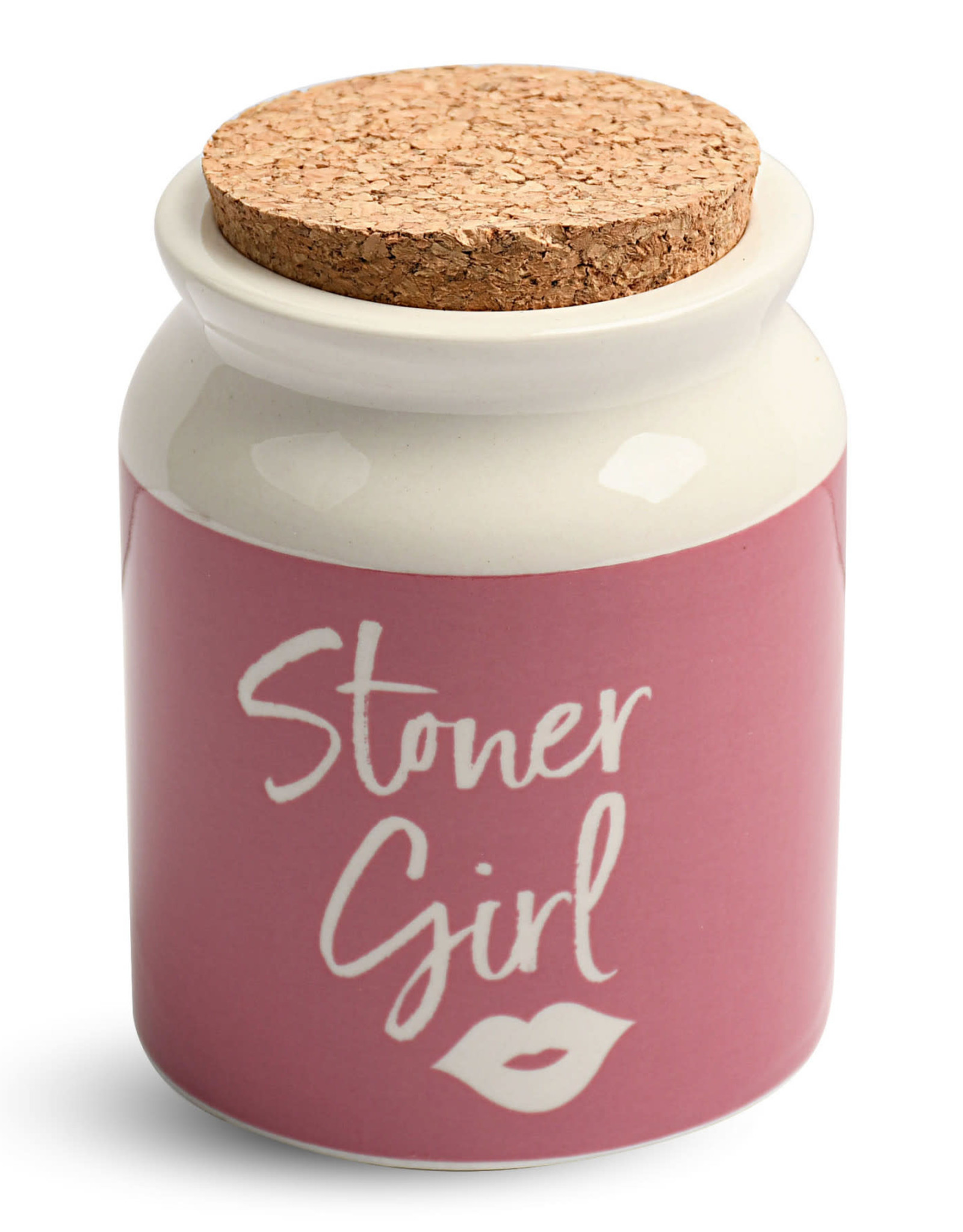 JAR780PI Stoner Girl Ceramic Stash Jar - Pink