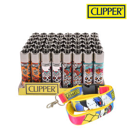 CLIPPER OCLIPPER REFILLABLE LIGHTERS, MEXICAN SKULL