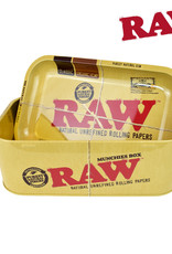 RAW RAW MUNCHIES BOX, METAL STORAGE BOX w/MODIFIED RAW TRAY SMALL LID, S
