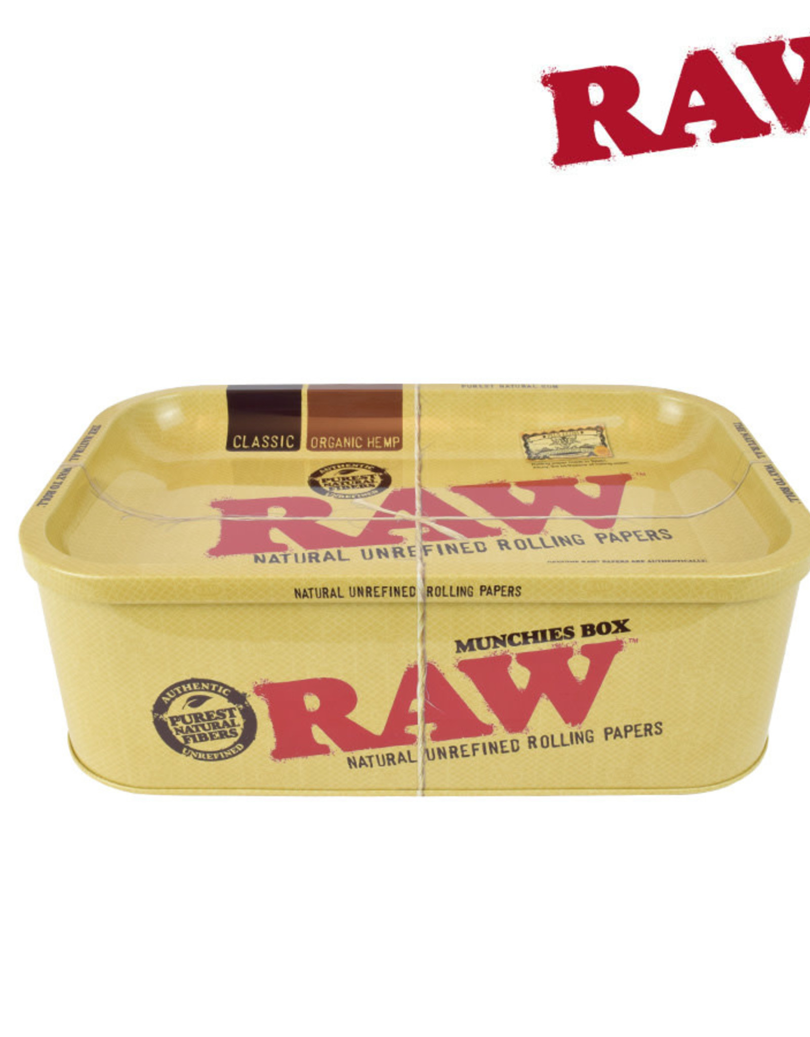RAW RAW MUNCHIES BOX, METAL STORAGE BOX w/MODIFIED RAW TRAY SMALL LID, S