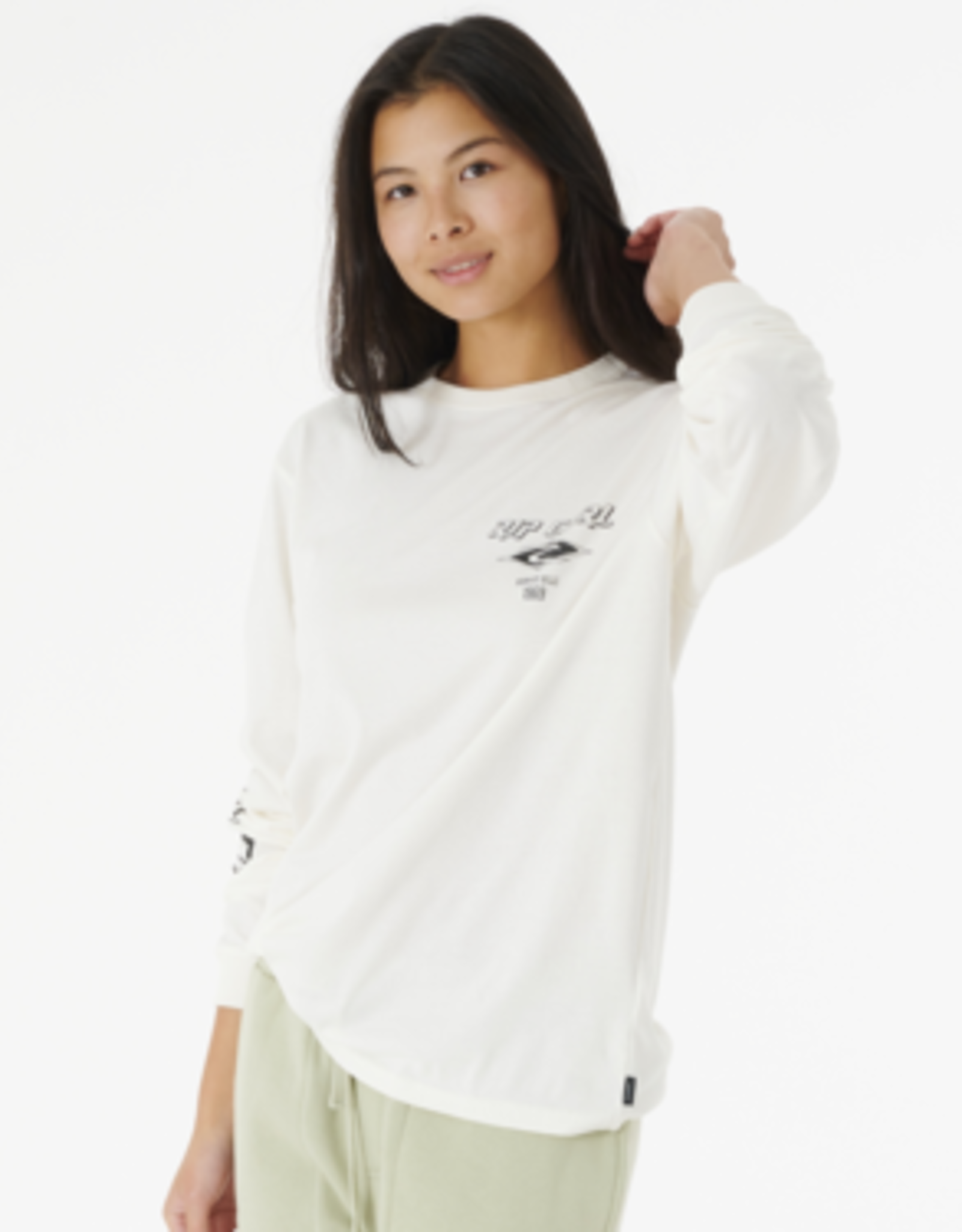 RIPCURL FADE OUT ICON L/S TEE