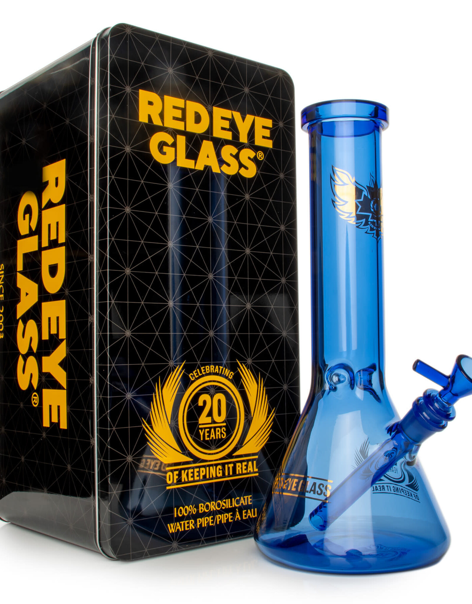 Red Eye Glass REG111SB 12" 20th Anniversary Beaker Base Water Pipe