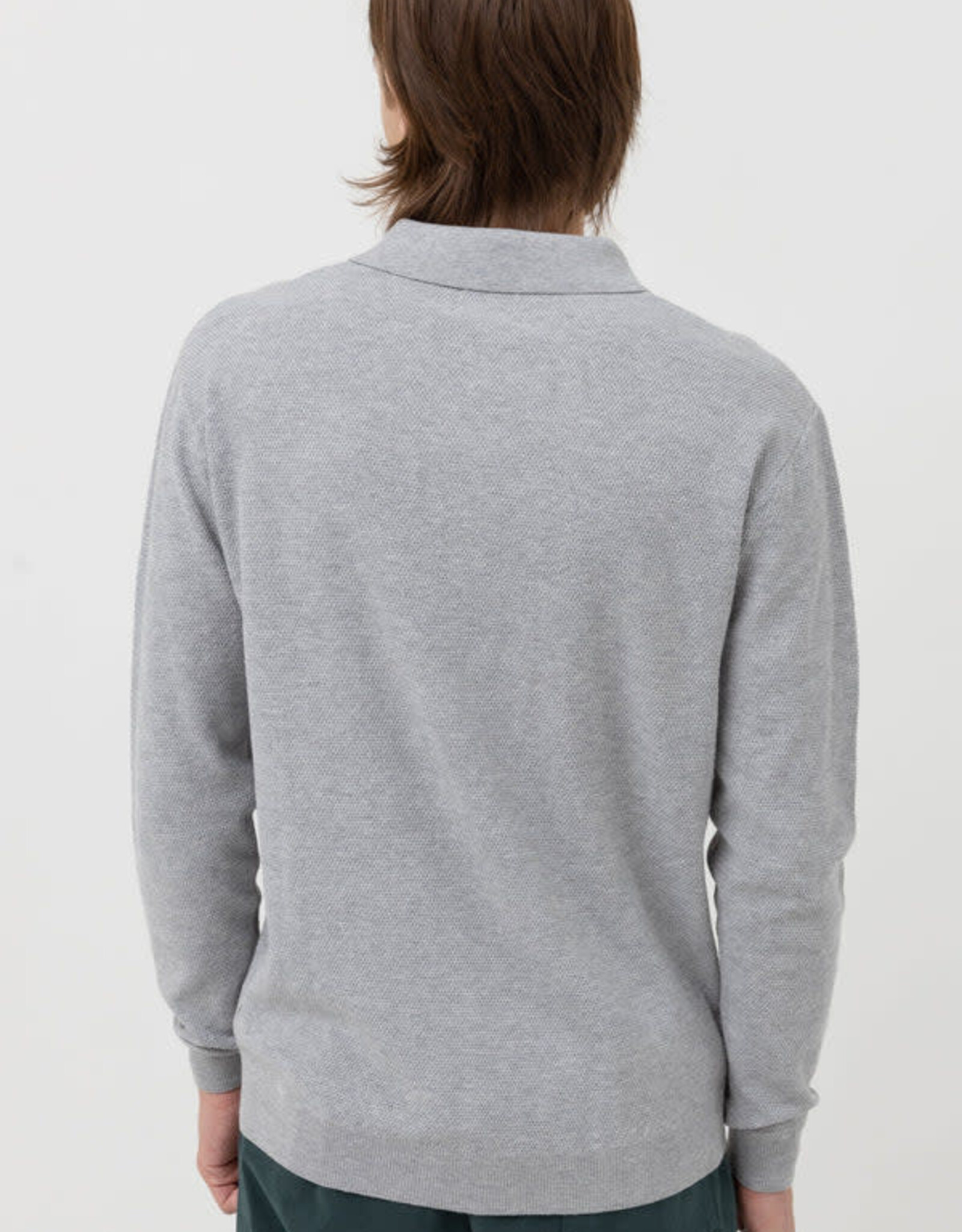 RHYTHM TEXTURED KNIT LS POLO